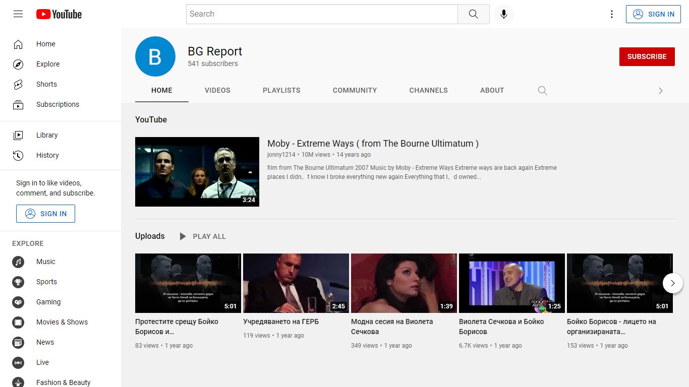 BG Report - YouTube