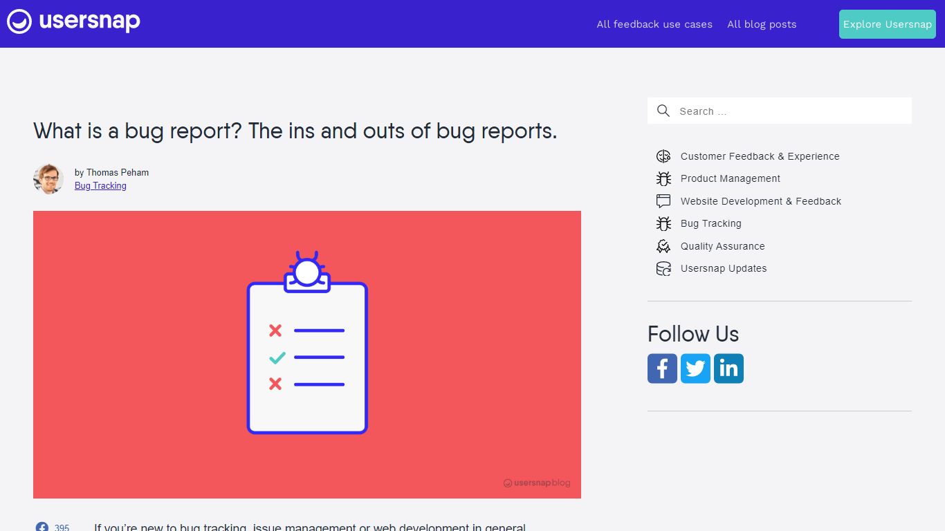 What is a bug report? The ins and outs of bug reports. - Usersnap